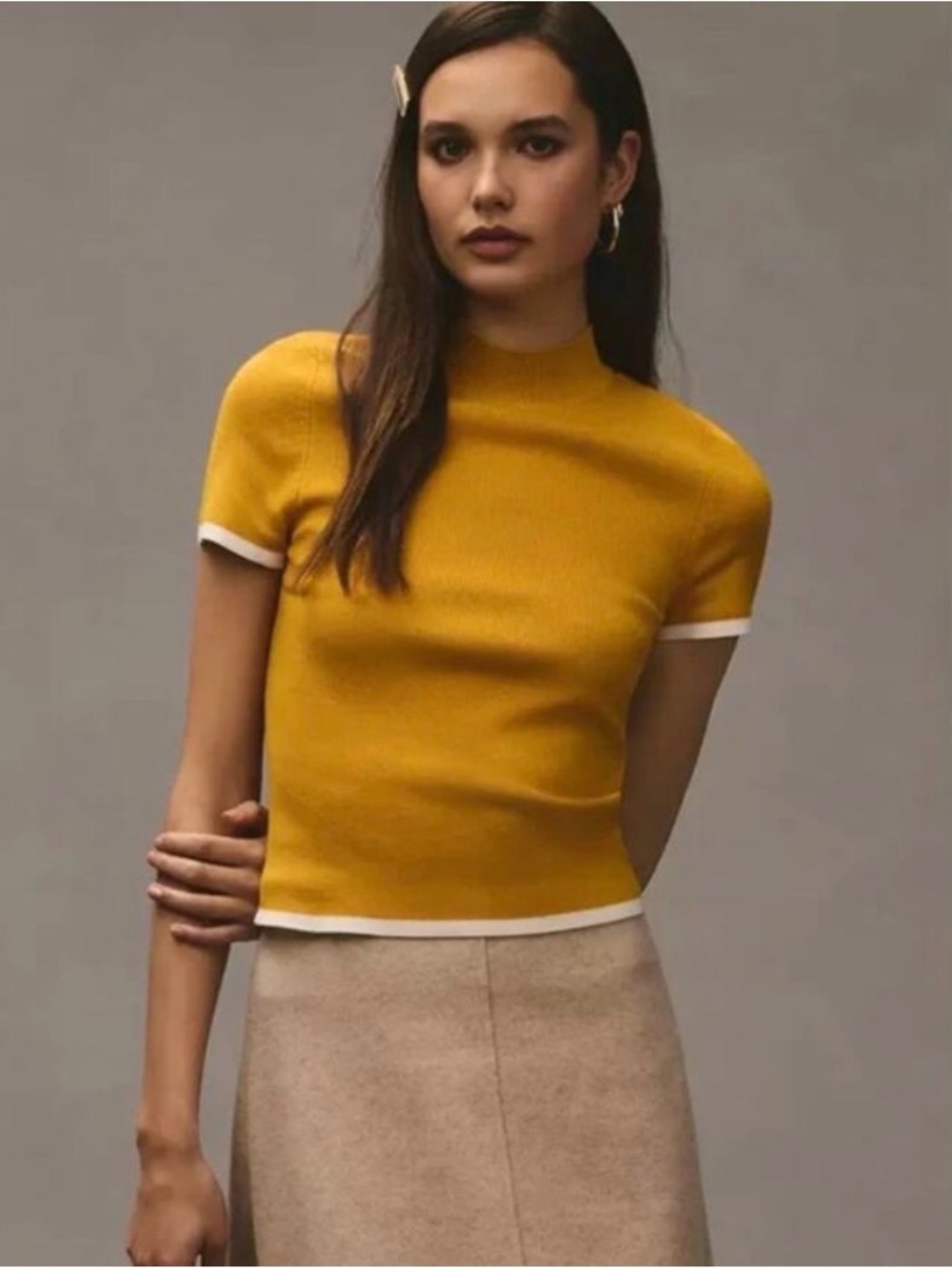 Maeve by Anthropologie Mock Neck Sweater Top